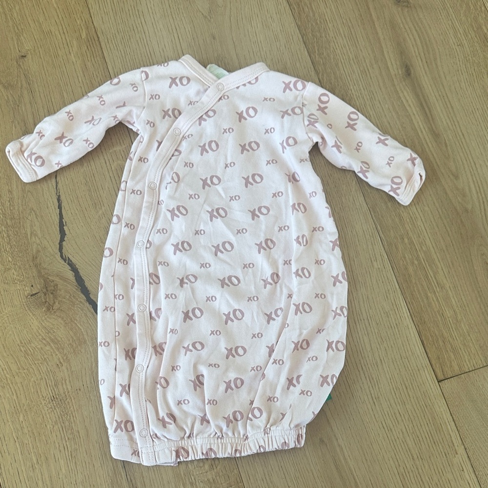 Parade organic cotton gown Pink XO Patterned Kids Pajamas newborn